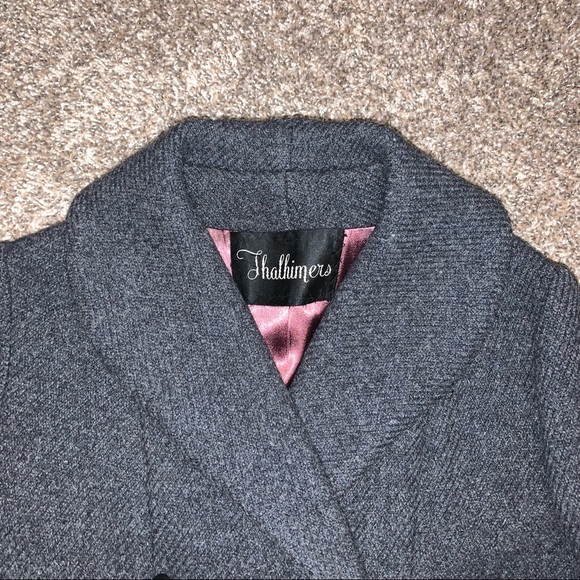 Thalhimers vintage fur charcoal gray coat - Picture 4 of 14